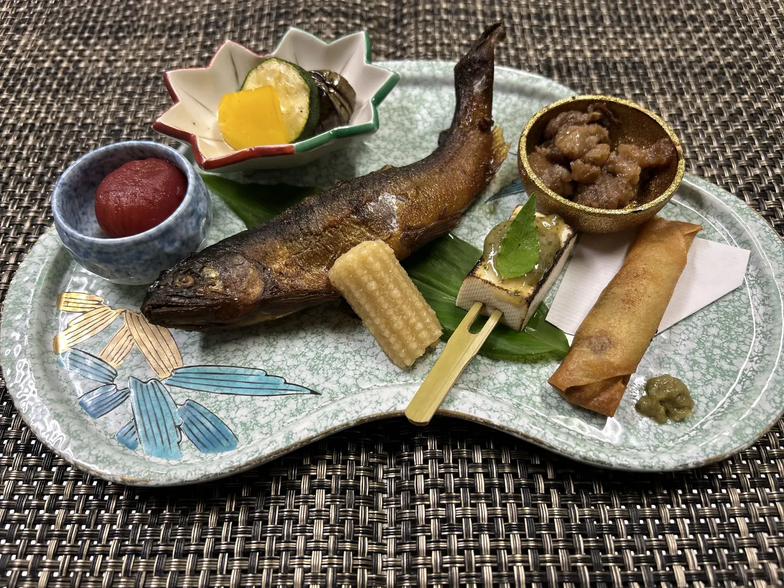鮎の煮びたし1尾＆山里の恵み 盛合せ