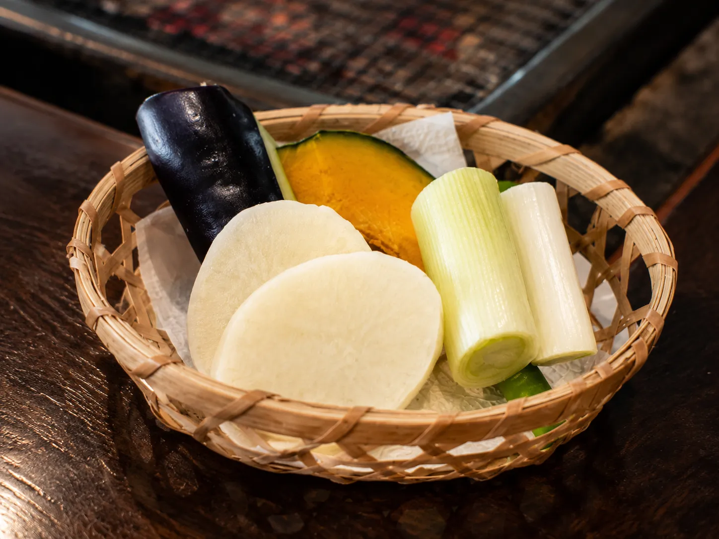 季節野菜とじゃが餅