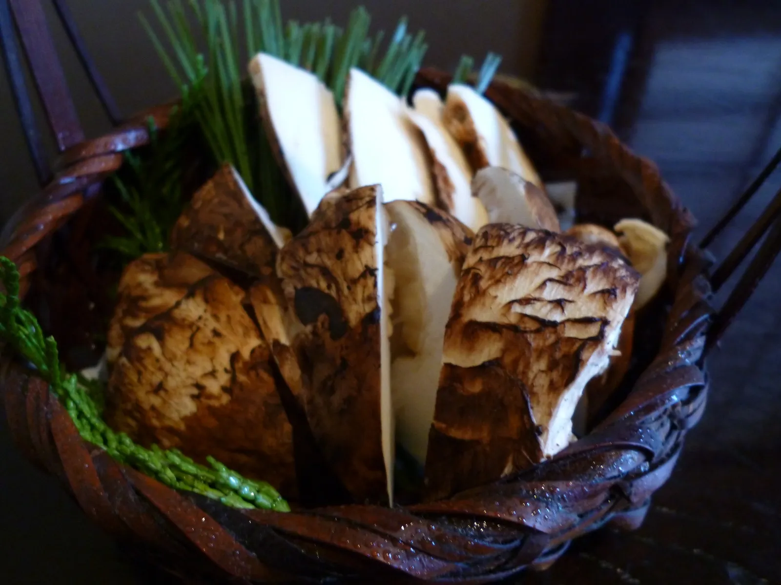 国産松茸のスライス
